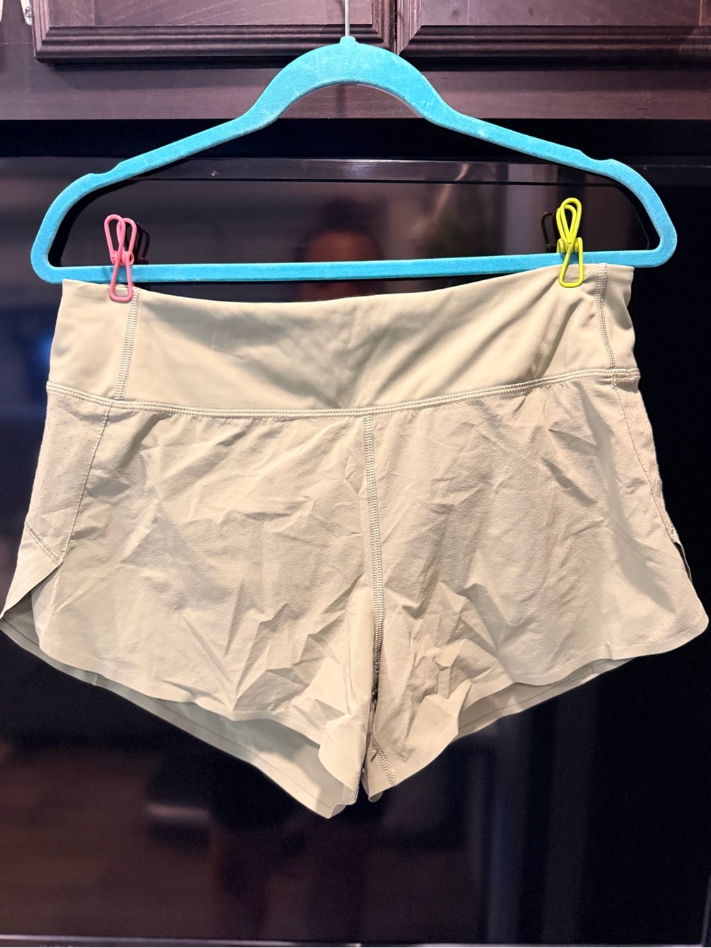 Athleta Women's khaki High-Waist Athletic Shorts